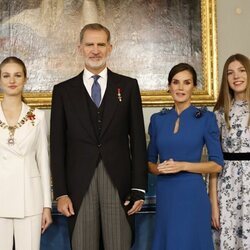 Foto oficial de la Familia Real tras la entrega del Collar de la Orden de Carlos III