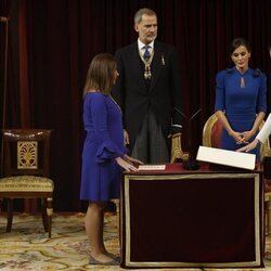 La Princesa Leonor jurando la Constitución en el Congreso