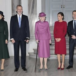 Los Reyes Felipe y Letizia, Margarita de Dinamarca y Federico y Mary de Dinamarca en Amalienborg