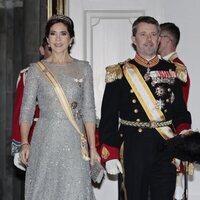 Federico y Mary de Dinamarca en la cena de gala por la Visita de Estado de los Reyes Felipe y Letizia a Dinamarca