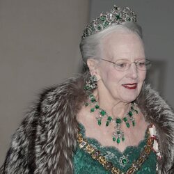 Margarita de Dinamarca con la Tiara de Esmeraldas en la cena de gala por la Visita de Estado de los Reyes Felipe y Letizia a Dinamarca