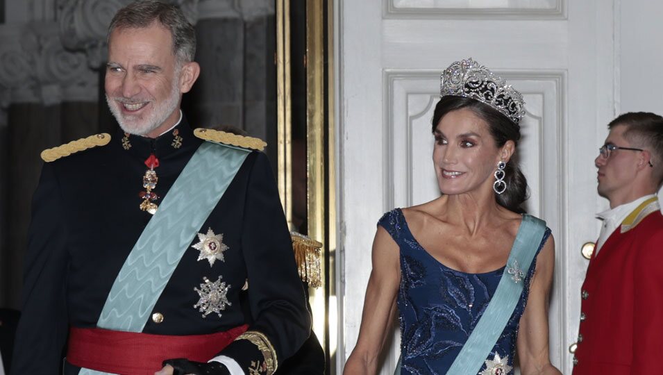 Los Reyes Felipe y Letizia en la cena de gala por su Visita de Estado a Dinamarca