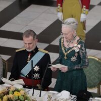 Margarita de Dinamarca en su discurso en la cena de gala por la Visita de Estado de los Reyes Felipe y Letizia a Dinamarca