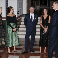 Los Reyes Felipe y Letizia y la Familia Real Danesa en una cena en la Gliptoteca de Copenhague