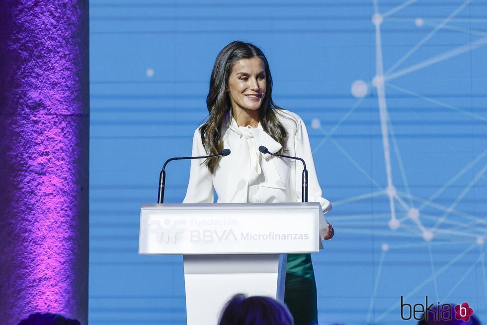 La Reina Letizia en su discurso en un acto contra la pobreza digital