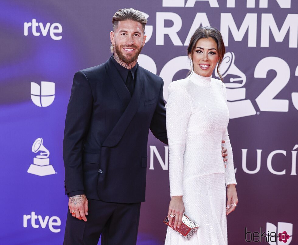 Sergio Ramos y su hermana Miriam en la alfombra roja de los Grammy Latinos 2023