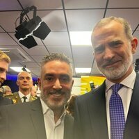 Kiko Hernández con el Rey Felipe VI