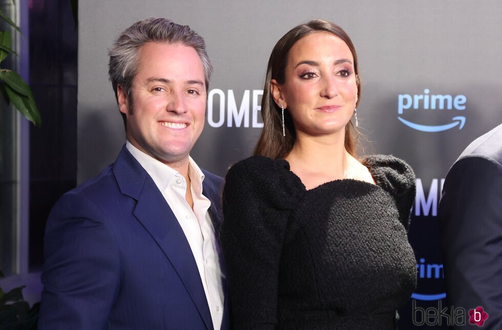 Lucía Pombo y Álvaro López Huerta en el estreno de la serie documental 'Pombo'