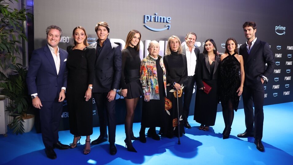 La familia Pombo al completo en el estreno de la serie documental 'Pombo'