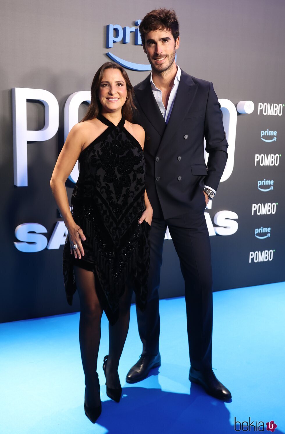 Marta Pombo y Luis Zamalloa en el estreno de la serie documental 'Pombo'