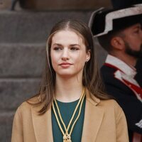 La Princesa Leonor con las medallas del Congreso y el Senado en la Apertura de la XV Legislatura