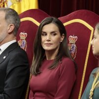 La Reina Letizia y la Princesa Leonor durante la Apertura de la XV Legislatura