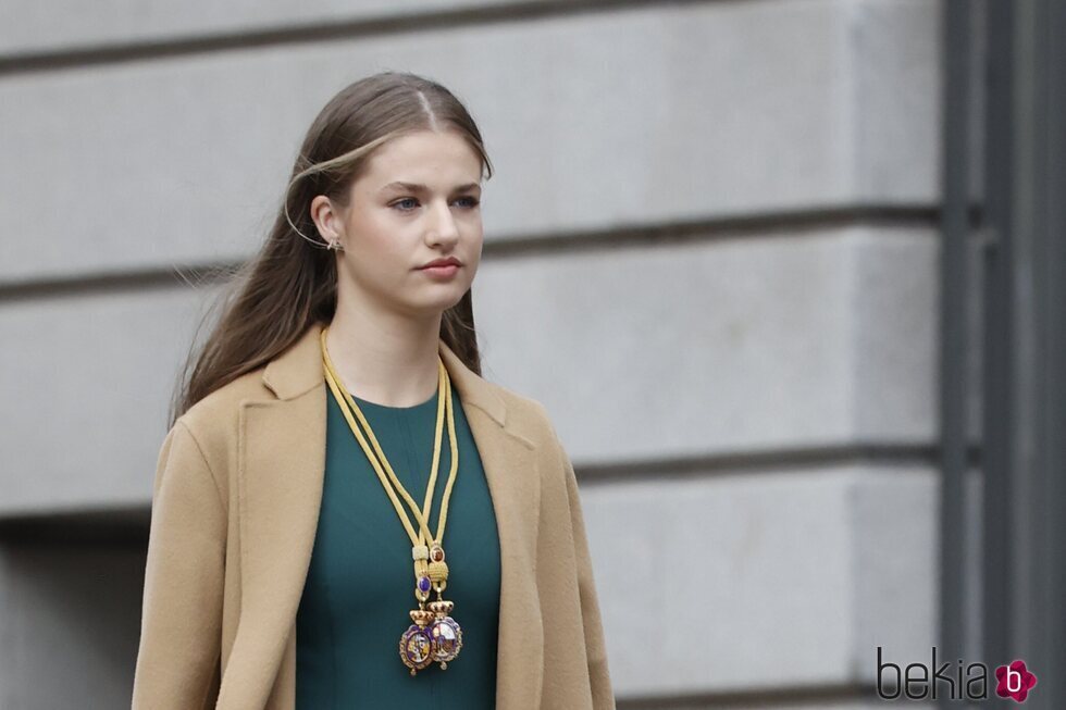 La Princesa Leonor a su llegada al Congreso de los Diputados para la Apertura de la XV Legislatura