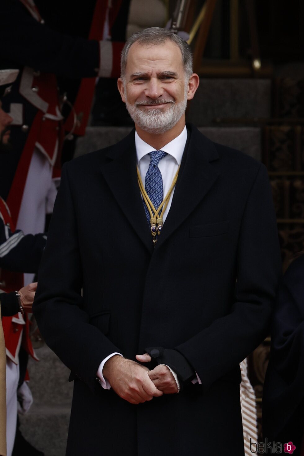 El Rey Felipe VI a su llegada al Congreso de los Diputados para la Apertura de la XV Legislatura