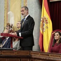 El Rey Felipe VI pronunciando su discurso en la Apertura de la XV Legislatura