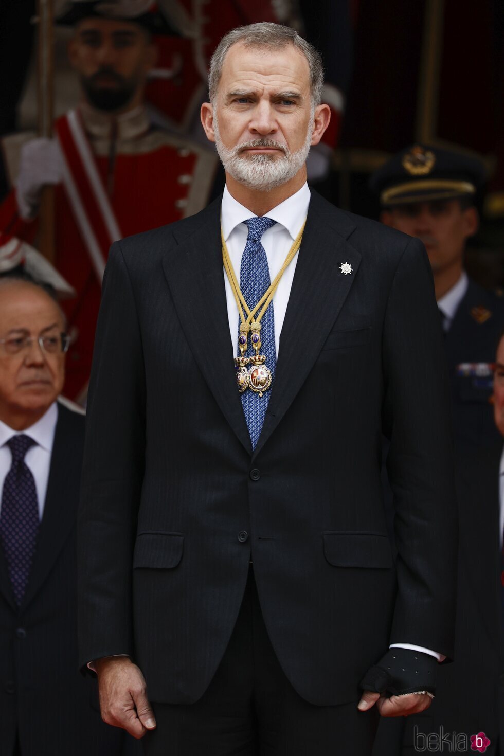 El Rey Felipe VI con las medallas del Congreso y el Senado en la Apertura de la XV Legislatura