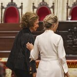 El gesto cariñoso de Yolanda Díaz con la Reina Sofía en la entrega del Premio de Poesía Iberoamericana