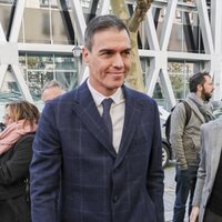 Pedro Sánchez en la capilla ardiente de Concha Velasco