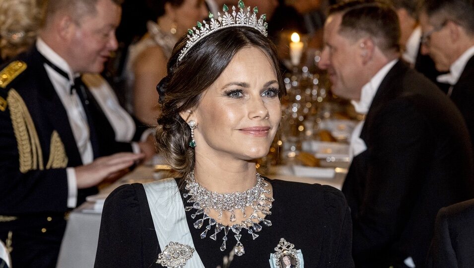 Sofia de Suecia con la Tiara Palmette con esmeraldas en los Premios Nobel 2023