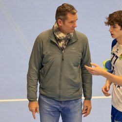 Iñaki Urdangarin y Pablo Urdangarin en un partido de balonmano en Irun