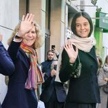 La Infanta Elena sale de la celebración de su 60 cumpleaños con sus hijos Froilán y Victoria Federica