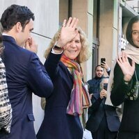 La Infanta Elena sale de la celebración de su 60 cumpleaños con sus hijos Froilán y Victoria Federica