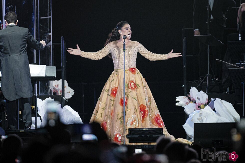 Isabel Pantoja en su concierto en Barcelona de su Gira 50 Aniversario