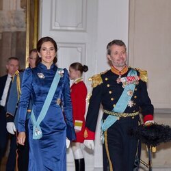 Federico y Mary de Dinamarca en la recepción al Cuerpo Diplomático antes de ser Reyes