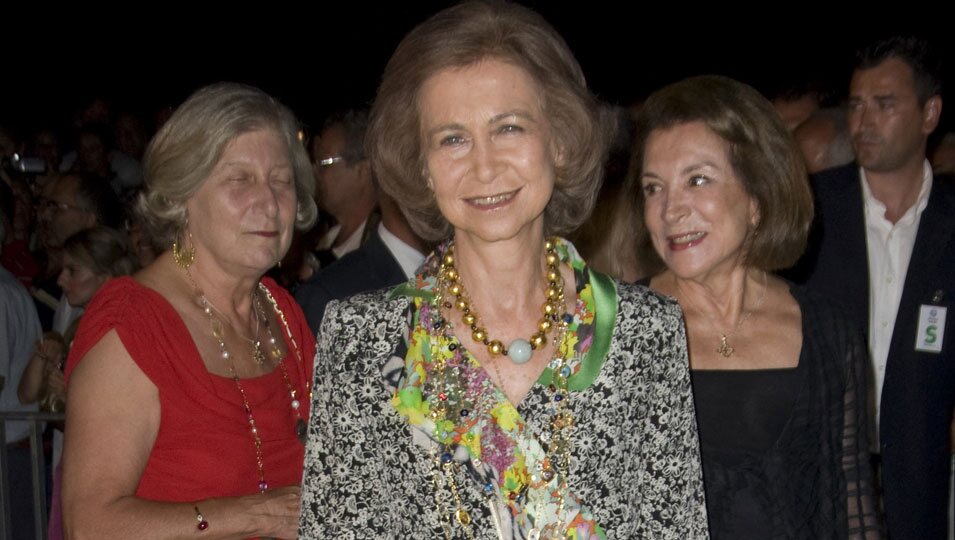 La Reina Sofía en la fiesta previa a la boda de Nicolás de Grecia y Tatiana Blatnik