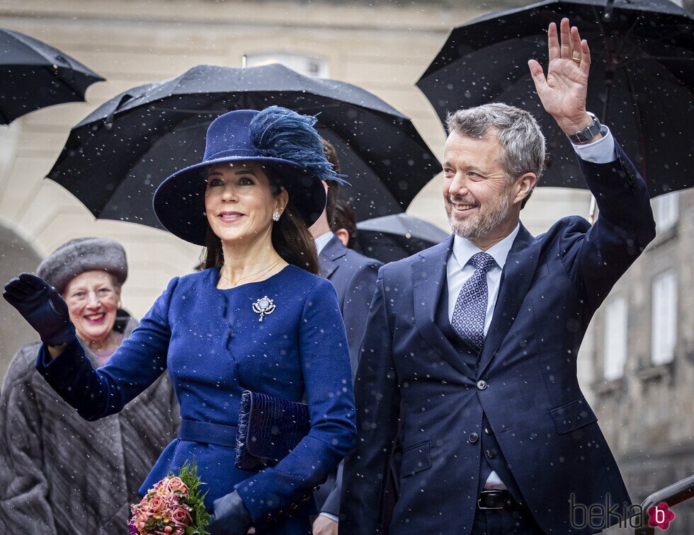 Federico X y Mary de Dinamarca en su primer acto como Reyes