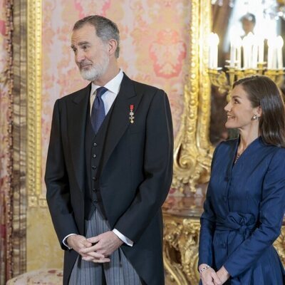 Los Reyes Felipe y Letizia en la recepción al Cuerpo Diplomático 2024