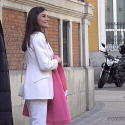 La Reina Letizia tras acudir a una charla entre Martin Scorsese y Rodrigo Cortés