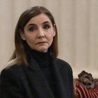 Clotilde Courau en la capilla ardiente de Víctor Manuel de Saboya