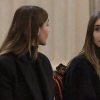 Clotilde Courau y su hija Vittoria de Saboya en la capilla ardiente de Víctor Manuel de Saboya