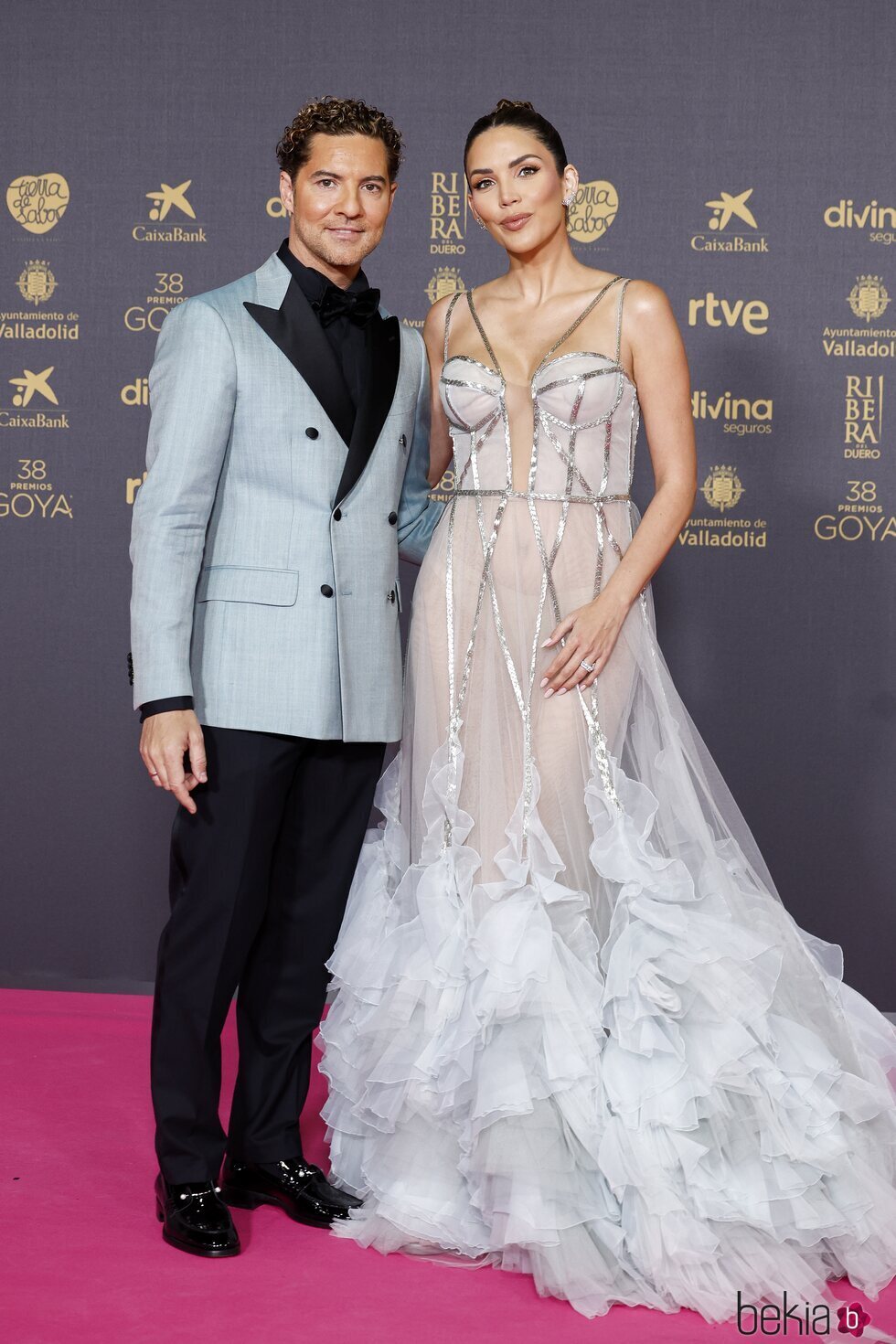 David Bisbal y Rosanna Zanetti, en la alfombra roja de los Premios Goya 2024