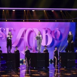 María José Llergo, India Martínez y Niña Pastori en la gala de los Premios Goya 2024