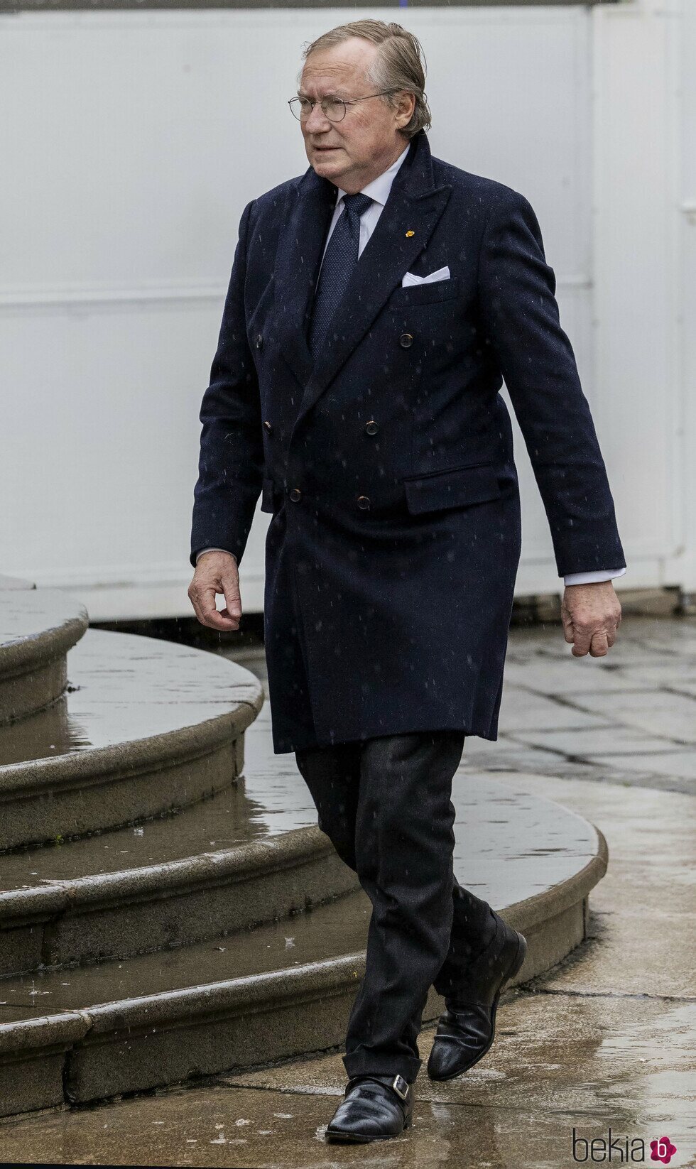 Juan de Luxemburgo en el funeral de Víctor Manuel de Saboya