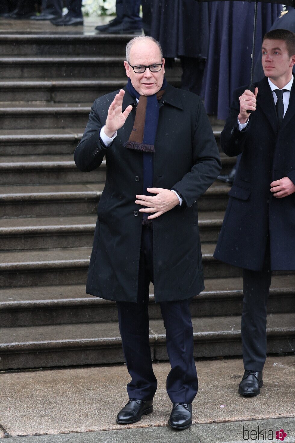 Alberto de Mónaco en el funeral de Víctor Manuel de Saboya