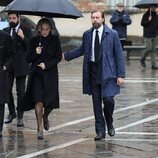 Aimón de Saboya-Aosta y Olga de Grecia en el funeral de Víctor Manuel de Saboya