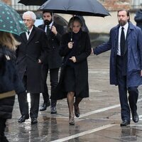 Aimón de Saboya-Aosta y Olga de Grecia en el funeral de Víctor Manuel de Saboya