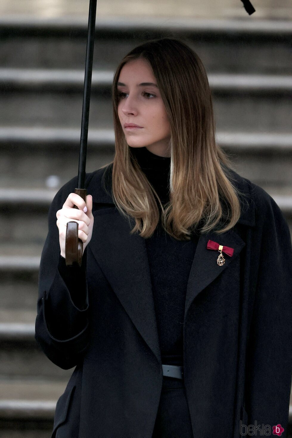 Vittoria de Saboya en el funeral de Víctor Manuel de Saboya