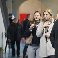 La Infanta Cristina y Johanna Zott en un partido de balonmano de Pablo Urdangarin en Granollers