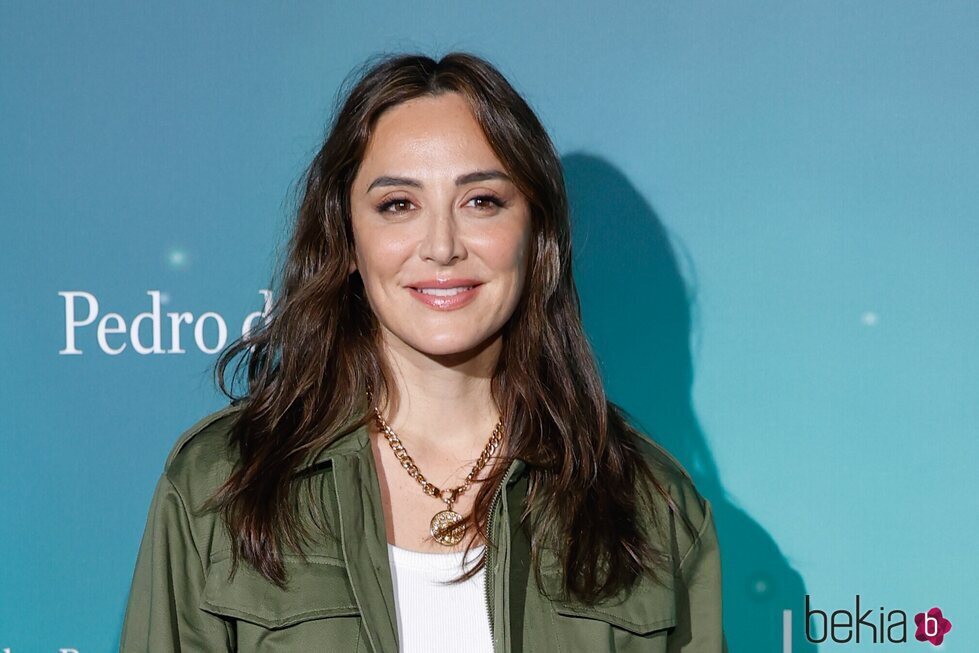 Tamara Falcó en el desfile de Pedro del Hierro en la Mercedes Benz Fashion Week de Madrid