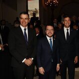 Pedro Sánchez, Pere Aragonès, el Presidente de Paraguay y el Rey Felipe VI en la cena del MWC Barcelona 2024