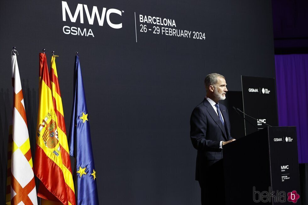 El Rey Felipe VI en su discurso en la cena del MWC Barcelona 2024