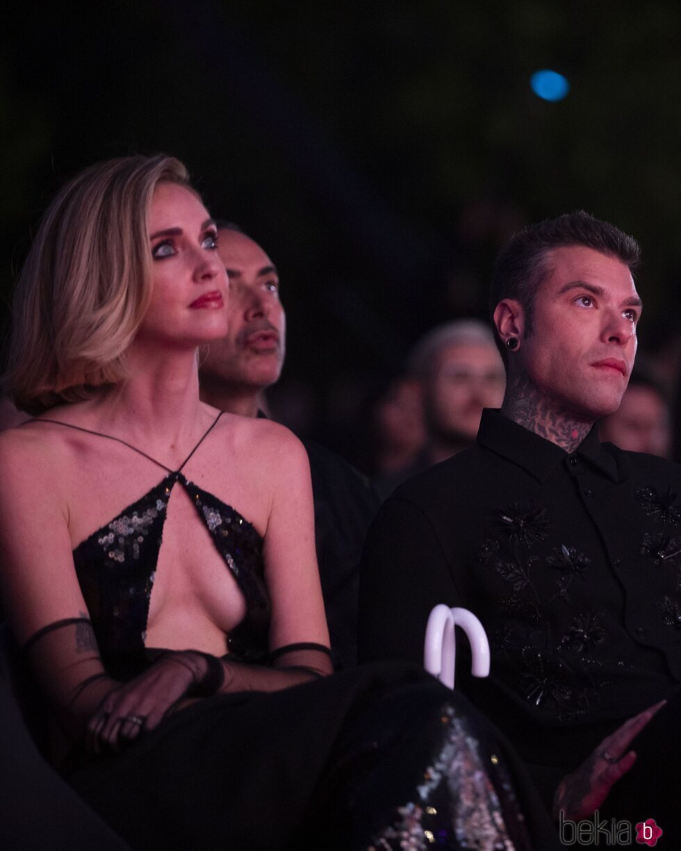 Chiara Ferragni y Fedez durante la proyección en la premiere de la segunda temporada de 'The Ferragnez' en Milán