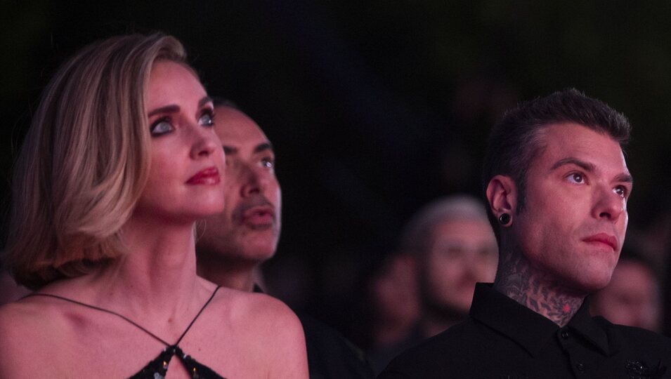 Chiara Ferragni y Fedez durante la proyección en la premiere de la segunda temporada de 'The Ferragnez' en Milán