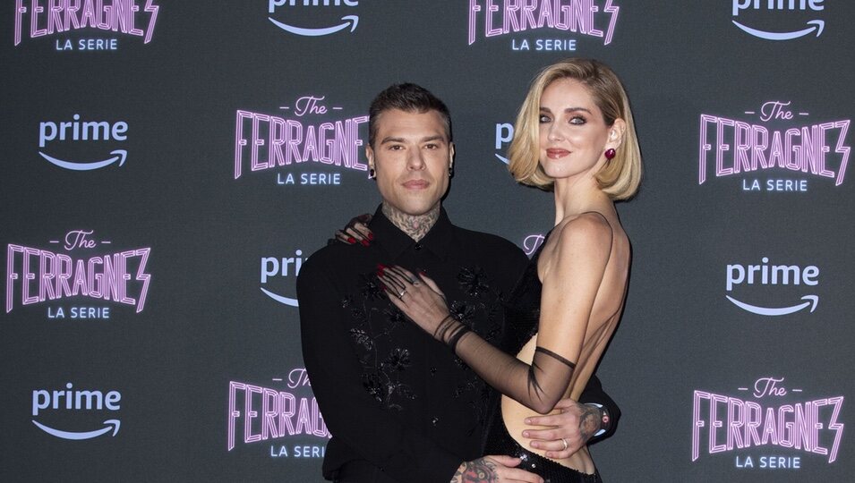 Fedez y Chiara Ferragni en el estreno de la segunda temporada de 'The Ferragnez'