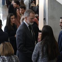 Los Reyes Felipe y Letizia con las víctimas del incendio de Valencia