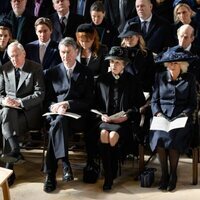 La Familia Real Británica en el homenaje a Constantino de Grecia en Windsor